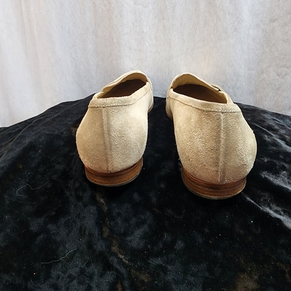 Authentic Prada Suede Leather Loafers in beige. Size 6 US/ 36 EU - Picture 4 of 8